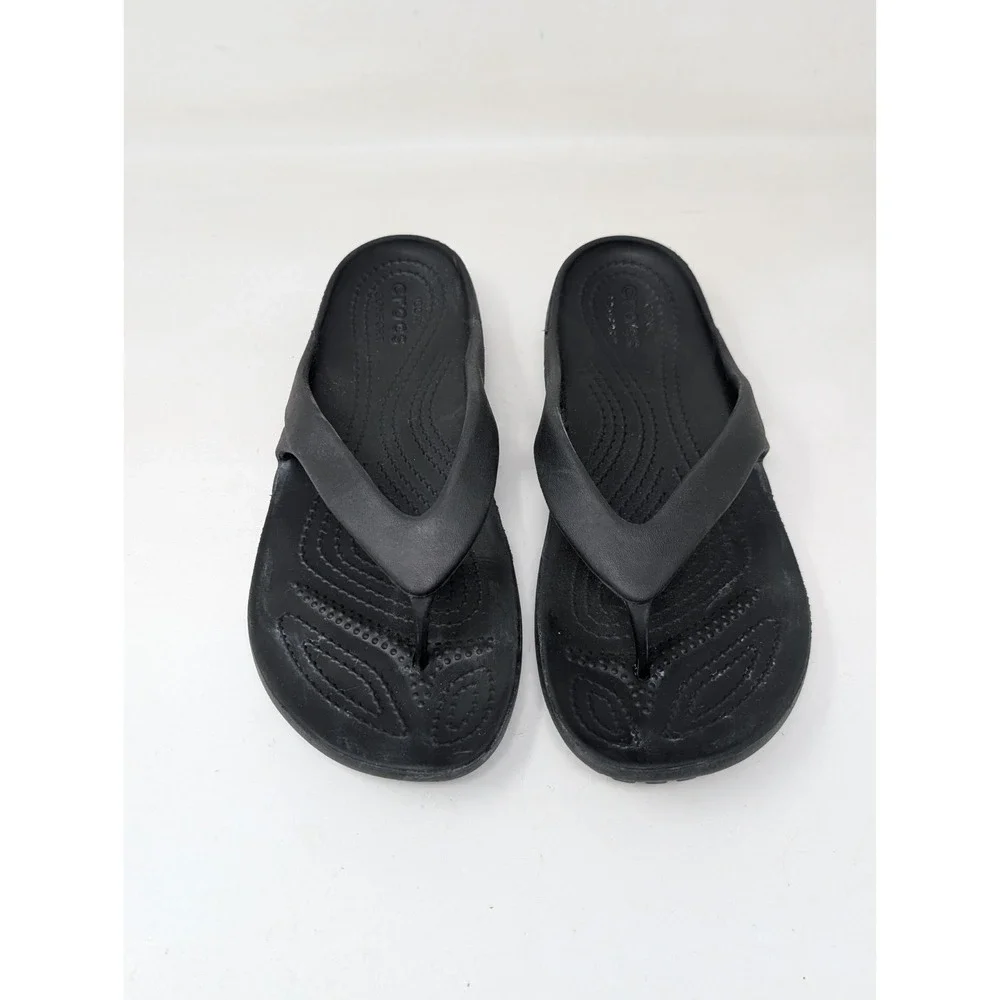Crocs Kadee II Flip‎ Thong Women's Size 8 Black Sandals Flip Flops Light